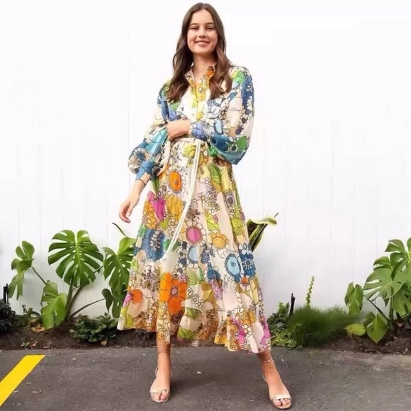 Alemais Dresses & Skirts - Alemais Farrah Tiered Shirt Dress